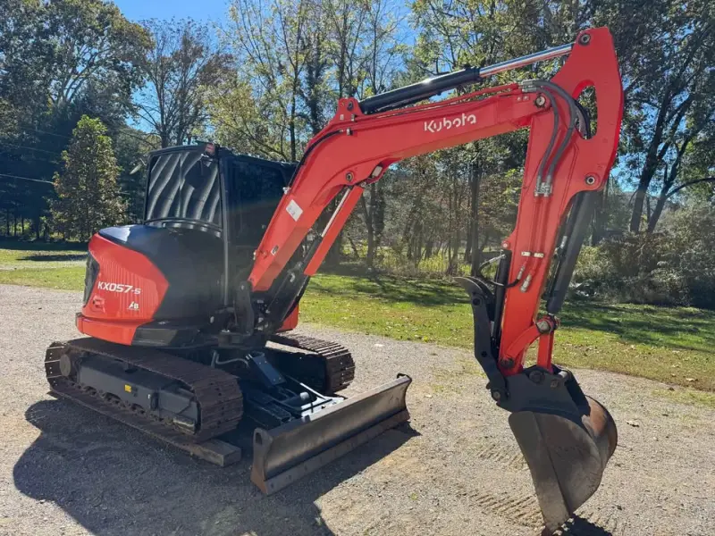 2024 Kubota KX057-5 Excavator 325 Hours + Brush Cutter photo 9