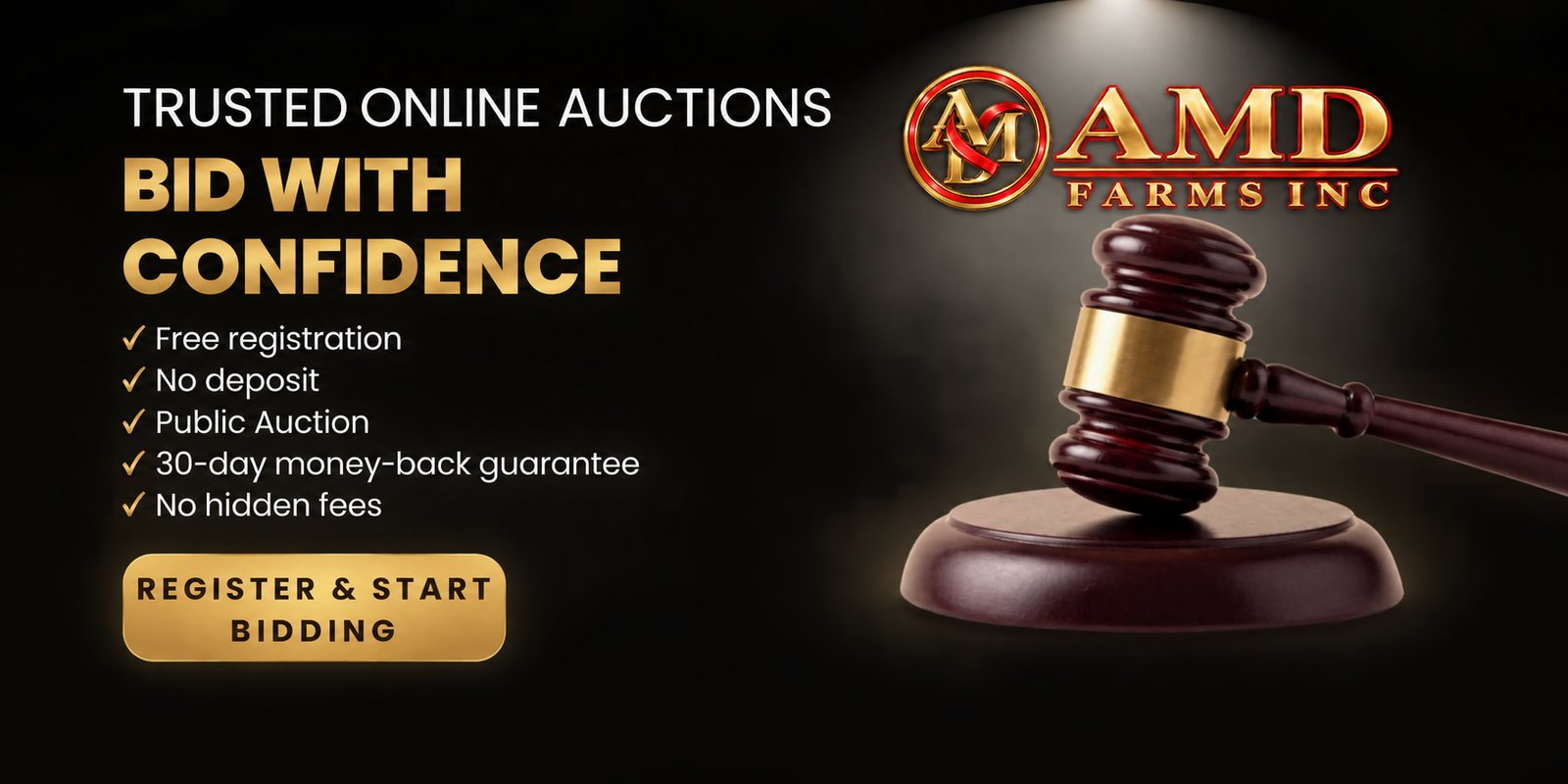 Register and start bidding